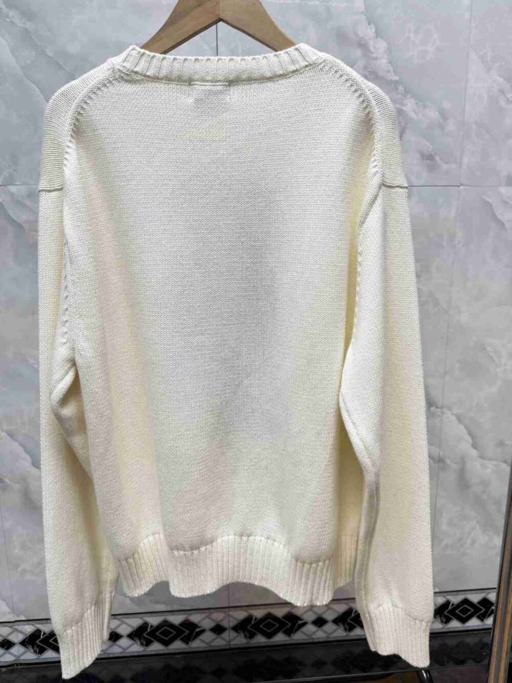 Polo Ralph Lauren Teddy Bear Ivory Crew Sweater - Picture 6 of 6